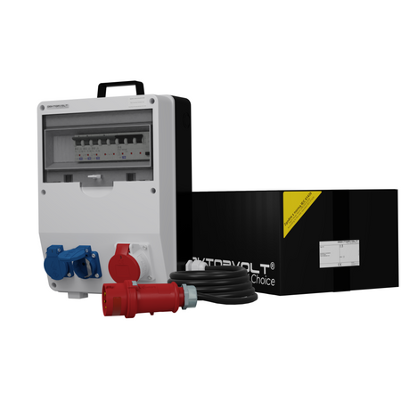 Geschützter Baustromverteiler TD-S/FI SKH 16A 2x230V mit 5x4mm2 Kabel Mennekes-Steckdosen Doktorvolt DV-9795-D