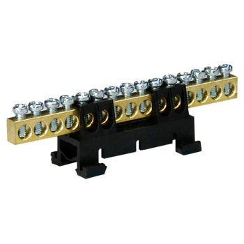 Verteilerklemme für Hutschiene 15-polig schwarz 15/C