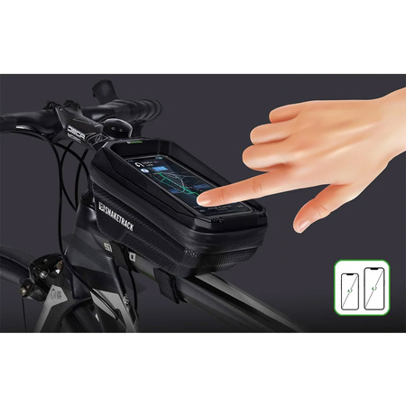 Fahrrad-Rahmentasche Snake Track ST03 wasserdicht mit Handyfach 1,2L T-50236