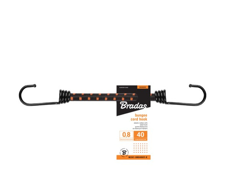 Spanngummi mit metall Haken 0,8x100cm schwarz Bradas BCH1-08100BC-E