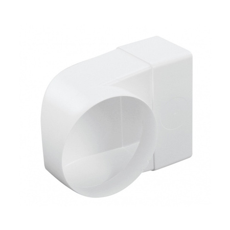 Umlenkstück 90° Flachkanal 110x55 TV Rundkanal Rundkanal ø100 airRoxy 02-403