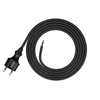 Anschlusskabel 2m IP44 mit geradem Stecker 250V 16A 2x1,5 mm² H07RN-F PP-40H Schwarz W-97197