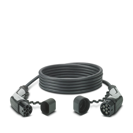 Ladekabel Typ 2 für Elektroautos 32A tragbar EV Kabel 5m schwarz/grau Phoenix Contact EV-T2G3PC-3AC32A-5,0M6,0ESBK01