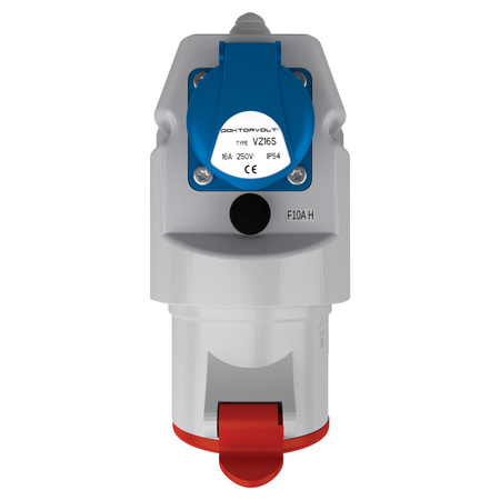 Kombi Wandsteckdose 32A/ 5-polig 1x230V Schuko IZVZ-S 3253 DV