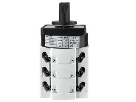 SEZ Nockenschalter 3P 40A 1-0-2 mit Griff S40 JD 2203 C6