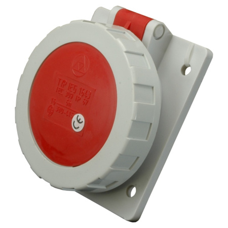 Einbausteckdose schräg 16A/5P 400V IP67 Steckdose IEG 1653