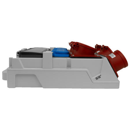 Baustromverteiler 3x16A 2x32A CEE 4x230V Stromverteiler mit Handgriff und Anbaustecker Doktorvolt TR-S/FI DV-5053-D