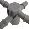 50x 4-Wege Emitter Tropfer Adapter 5mm für 3x5mm Microschlauch Bradas DSK-5135L5-50