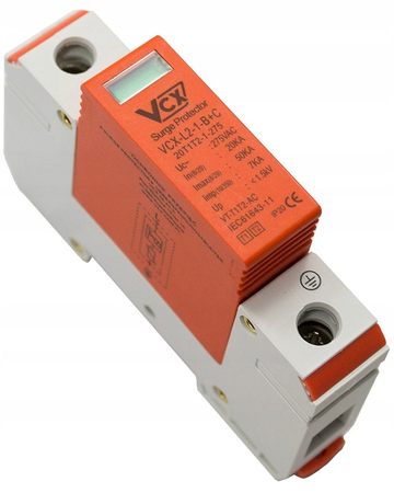 Überspannungsschutz 1P 20–50kA Typ T1 T2 Varistorschutzgerät für PV-Anlagen 9025 VCX 180419-2