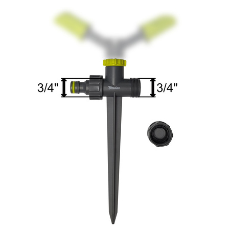 3-Arm Kreisregner mit Erdspieß Sprinkler bis 109m² Bewässerung Rasensprenger LIME LINE BRADAS LE-6107