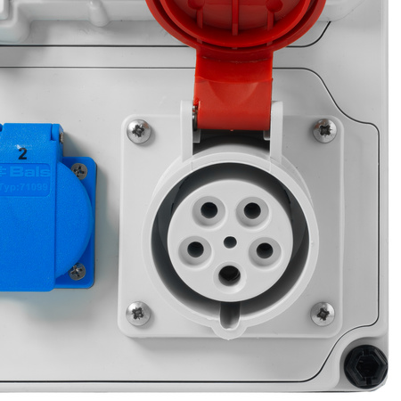 Baustromverteiler 2x16A 230V Schuko 1x16A CEE IP44 Stromverteiler BALS BL89010