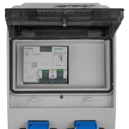Baustromverteiler Wandverteiler Stromverteiler XS-S/FI 2x230V Siemens Schutz Komplett DV-5527-D