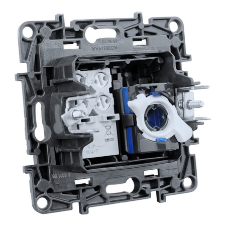 Computersteckdose RJ45 + Telefonsteckdose RJ11 schwarz Niloe Step 863556