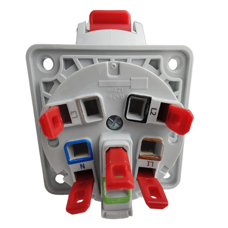 Bals CEE Anbausteckdose gerade 32A 5P 400V Einbausteckdose QUICK-CONNECT 1320021 IP54 OEM-1320021