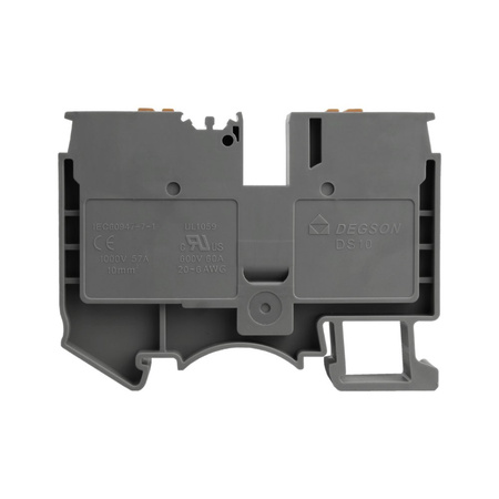 Reihenklemme 10mm2 Durchgangsklemme Grau UL DS10-01P-11-00A(H)