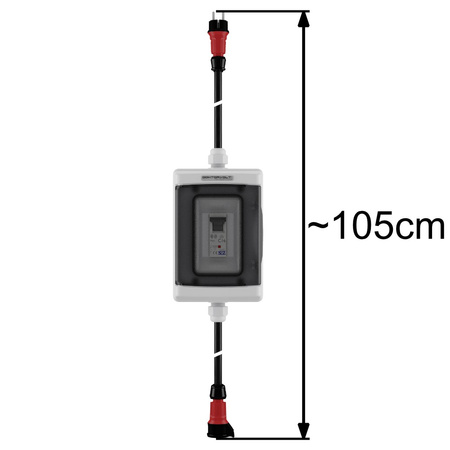 Adapter 230V Stecker auf 230V Kupplung mit Sicherung C16 1P Doktorvolt DV-2513-AZ-230V