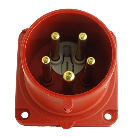 CEE Einbaustecker mit Phasenwender gerade 5P 32A 400V IP44 3107-354-1600