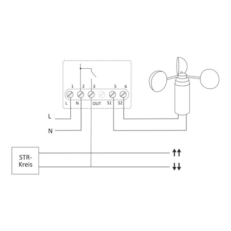 Windstärke Melder Sensor Relais Treiber Wind Sensorrelais F&F STR-W