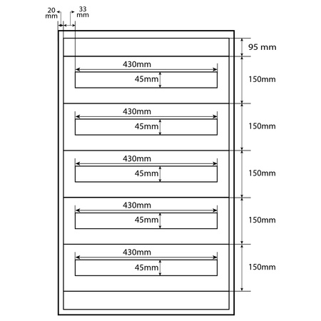 Doktorvolt Verteilerkasten Aufputz Sicherungskasten aus Metall 120 Module 5-reihig IP30 MN120/5/24