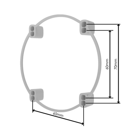 Einbausatz für CEE Anbaudosen 4 Kunststoffmuttern Isolierschutz Doktorvolt DV-1387-400-RPP