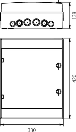 Feuchtraumverteiler Verteilerkasten 1000V IP65 RH24/B 24Module Aufputz Sicherungskasten IP65 AP E-P 36.23