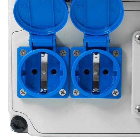 Baustromverteiler 2x16A 230V Schuko 1x16A CEE IP44 Stromverteiler BALS BL89010