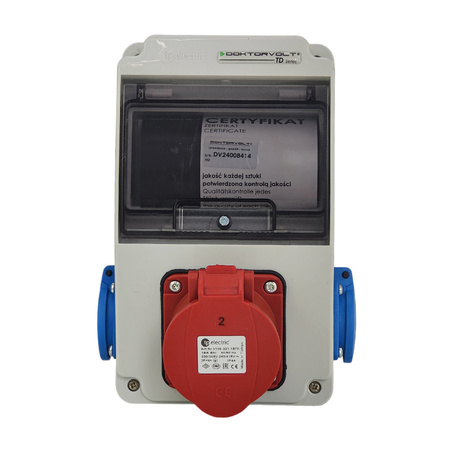 Wandverteiler XS-S 16A 2x230V IP44 Stromverteiler Komplett Verdrahtet Doktorvolt DV-2144-F