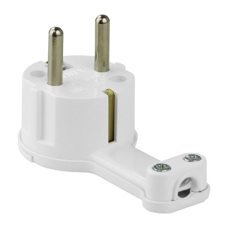 Flachstecker Extra Flach Stecker Schukostecker 230V UniSchuko weiß WT- 16UP (BI) TIMEX WT-16UP (BI)