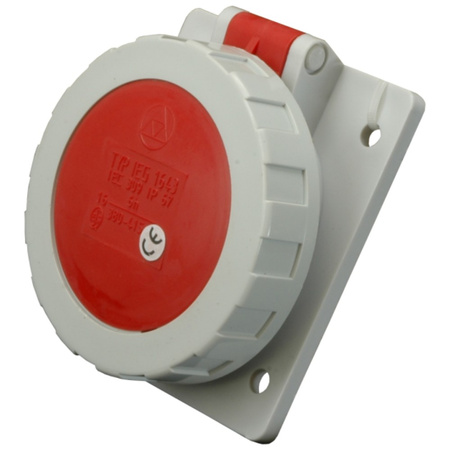 Einbausteckdose schräg 32A/5P 400V IP67 Steckdose IEG 3253
