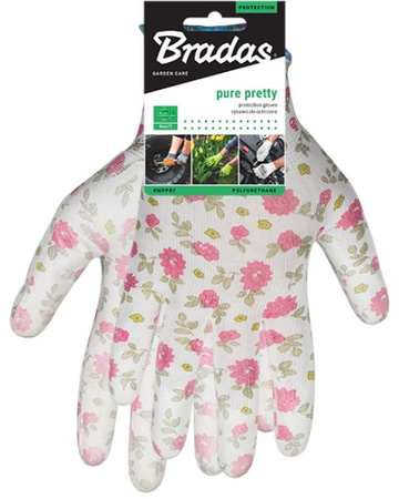 Gartenhandschuhe Schutzhandschuhe PURE PRETTY Arbeitshandschuhe Polyurethan Größe 6 BRADAS RWPPR6
