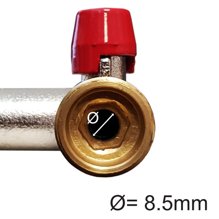 2-Wege Verteiler mit Absperrhähnen für Auslaufventile Messing 3/4" Bradas BR-3034