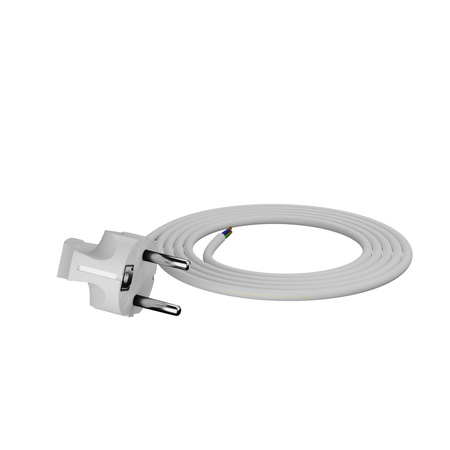 Anschlusskabel 2m mit Winkelstecker Uni-Schuko 250V 16A 3x1 mm² OMY PP-50 Weiß W-97167