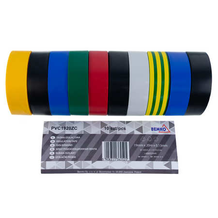 Set multikolor Isolierbänder 19x20m 19x20m E30-PVC1920ZC
