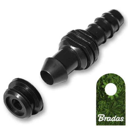 Startverbinder für Tropfschlauch Flachschlauch mit Dichtung und Schlauchstecker 12mm Bradas DSWA07-12L
