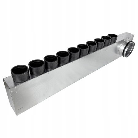 Lüftungsverteiler Verteilerkasten 10x75 Ø200 Wohnraumlüftung Luftverteiler E-KRRR-10x75/200-OC