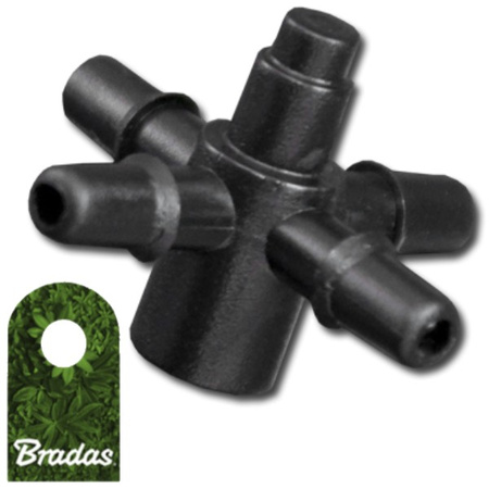 4-Wege Emitter Tropfer Adapter 4mm für 3x5mm Microschlauch Bradas DSK-5135L4