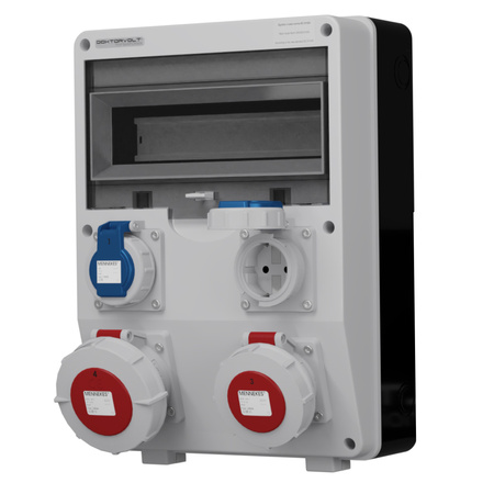 Stromverteiler TD IP65 1x16A 1x32A 2x230V Doktorvolt® DV-6664-D