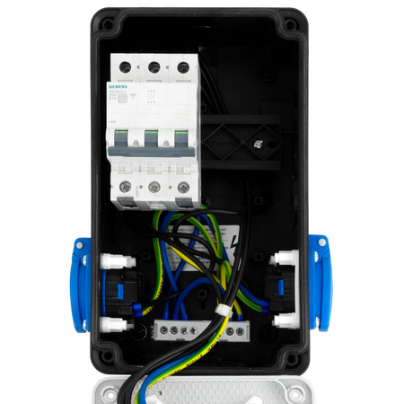 Baustromverteiler XS 16A 2x230V Leitungsschutzschalter SIEMENS  Stromverteiler IP44 Doktorvolt  DV-6081-D