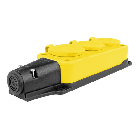 Steckdosenleiste Mehrfachsteckdose 3-fach Aussen Schuko gelb 3101-308-0700