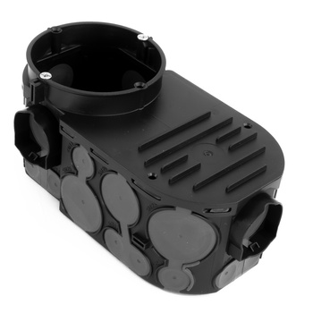 F-tronic Unterputzdose Elektronikdose 1 Stück Schalterdose mit Membran für IT Gerätedose luftdicht schwarz VDE 7320009