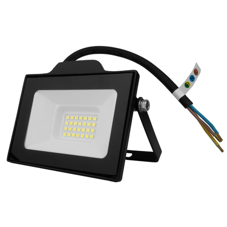 LED Außenstrahler mit Bewegungsmelder 20W GTV Flutlicht schwarz IP65 Außenwandstrahler 2000lm GT-GCR20W-64
