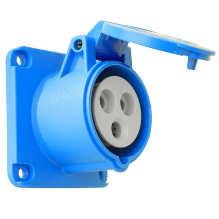 CEE Einbausteckdose gerade 230V 32A 3P 70x70 mm 3124-321-0970