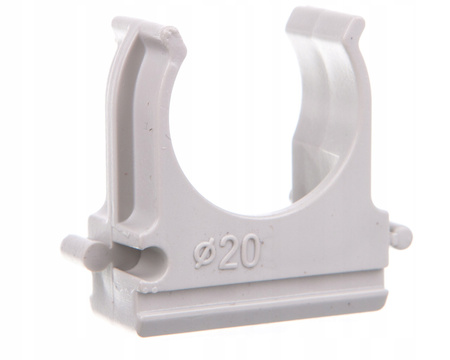 PVC Rohrschelle 20mm Rohrclip Rohrklemme Rohrhalter XBS CF20G PEP MU-II 20