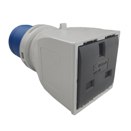 Marlanvil CEE Camping Adapter mit Stecker 16A auf 13A 250V Steckdose britischer Standard Stromadapter IP20 6.8216.UK