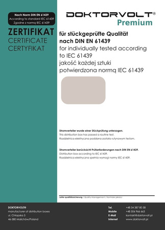 Baustromverteiler mit Ständer OS-S/FI SET 2x32A 1x16A 8x230V Doktorvolt DV-7228-F