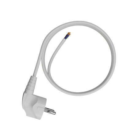 Anschlusskabel 3m mit Winkelstecker Uni-Schuko 250V 16A 3x0,75 mm² OMY PP-50 Weiß W-97157