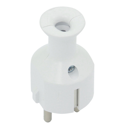 Zerlegbar Stecker 230V 16A Uni-Schuko weiß W-10120
