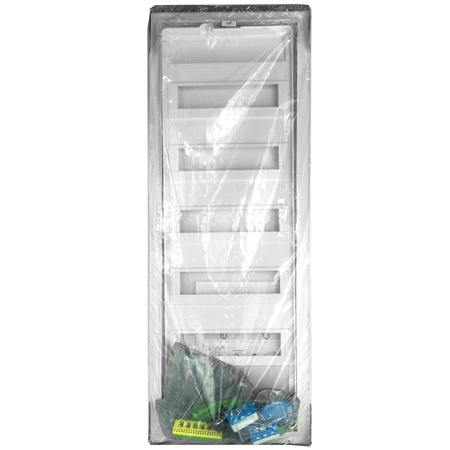 Verteilerschrank Unterputz Sicherunngskasten 5 Reihen 60 Modulen Verteilerkasten Kleinverteiler weiß Hager Volta 5x12 VU60NC