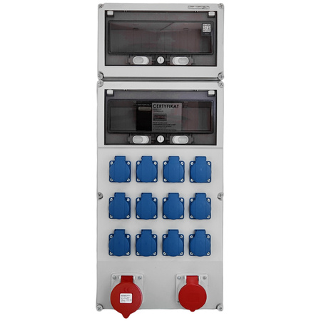 Stromverteiler eXT 32A 16A 12x230V Baustromverteiler Doktorvolt DV-2308-D