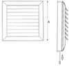 Lüftungsgitter Lamellen verschließbares 140x140mm weiß 1348